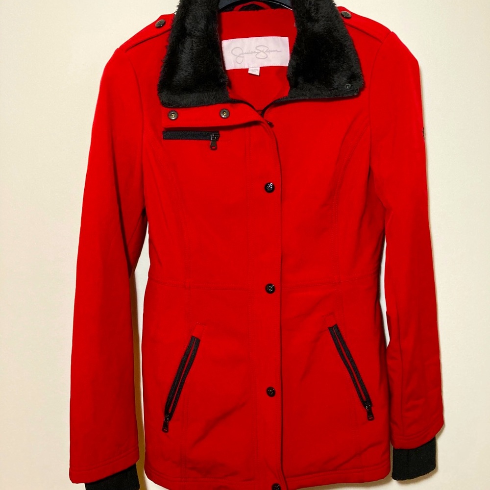 Jessica Simpson Red and black Jacket